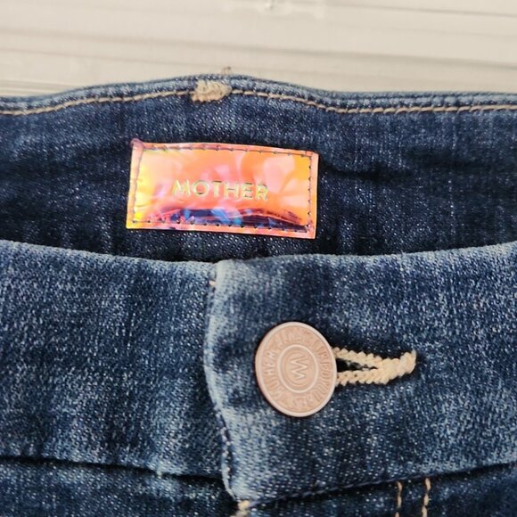 MOTHER Women's Skinny Jeans - Blue - Picture 4 of 6